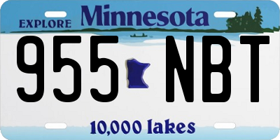 MN license plate 955NBT