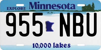 MN license plate 955NBU
