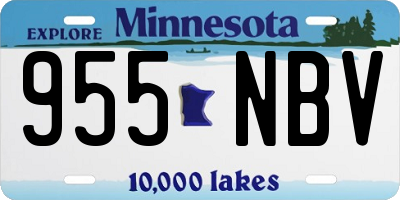 MN license plate 955NBV