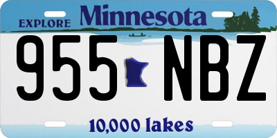 MN license plate 955NBZ
