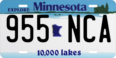 MN license plate 955NCA