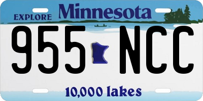 MN license plate 955NCC
