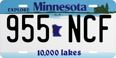 MN license plate 955NCF