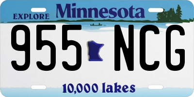 MN license plate 955NCG