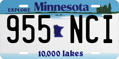 MN license plate 955NCI
