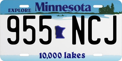 MN license plate 955NCJ