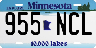 MN license plate 955NCL