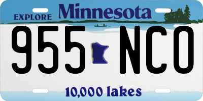 MN license plate 955NCO