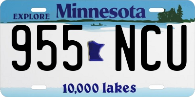 MN license plate 955NCU
