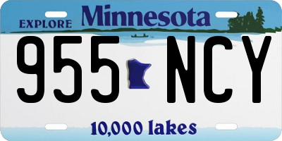 MN license plate 955NCY