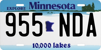 MN license plate 955NDA