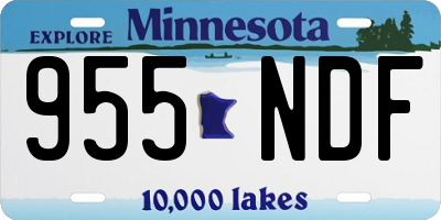 MN license plate 955NDF