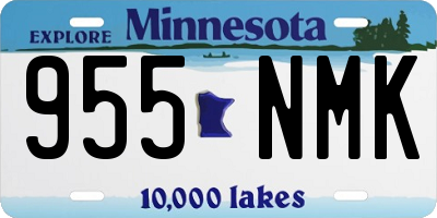 MN license plate 955NMK