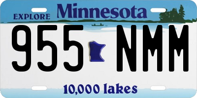 MN license plate 955NMM