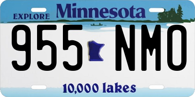 MN license plate 955NMO