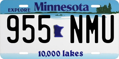 MN license plate 955NMU