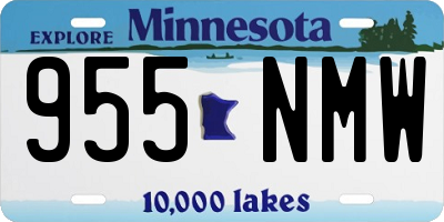 MN license plate 955NMW