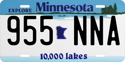 MN license plate 955NNA