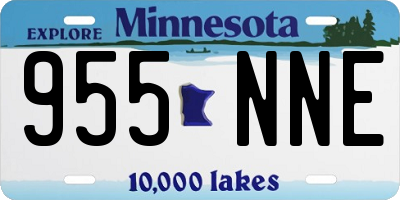 MN license plate 955NNE