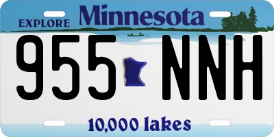 MN license plate 955NNH
