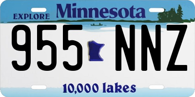 MN license plate 955NNZ