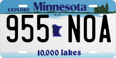 MN license plate 955NOA