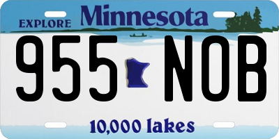 MN license plate 955NOB