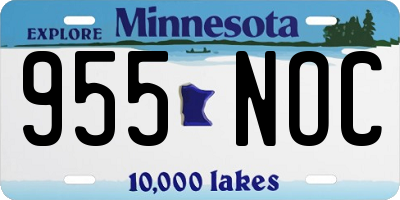 MN license plate 955NOC