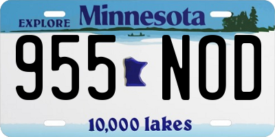 MN license plate 955NOD