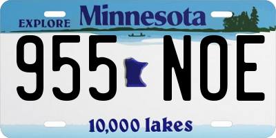 MN license plate 955NOE