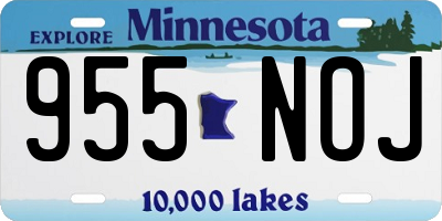 MN license plate 955NOJ
