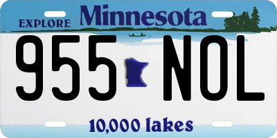 MN license plate 955NOL