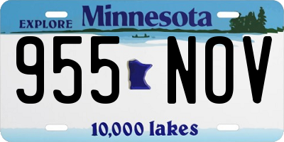 MN license plate 955NOV