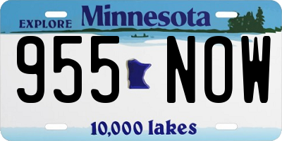MN license plate 955NOW