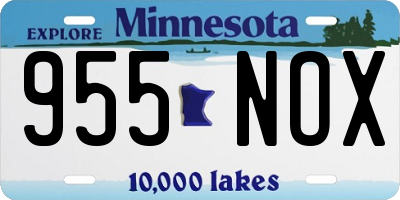 MN license plate 955NOX