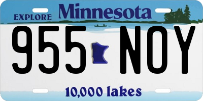MN license plate 955NOY