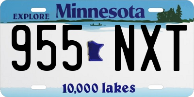MN license plate 955NXT
