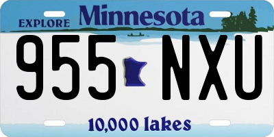MN license plate 955NXU
