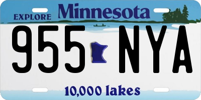 MN license plate 955NYA