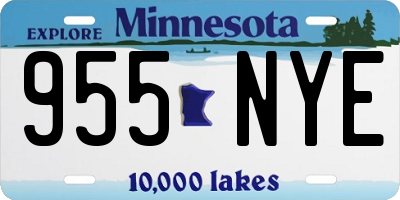 MN license plate 955NYE