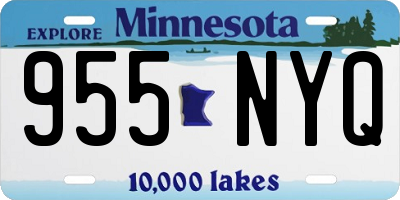 MN license plate 955NYQ