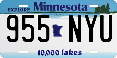 MN license plate 955NYU