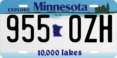 MN license plate 955OZH