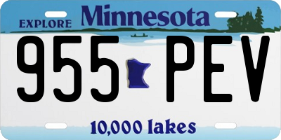 MN license plate 955PEV