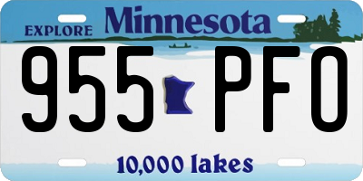 MN license plate 955PFO