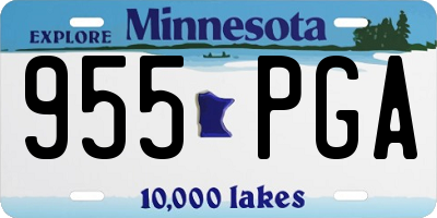 MN license plate 955PGA