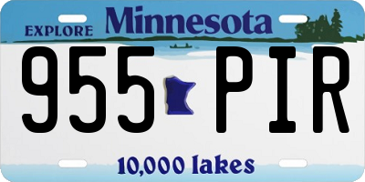 MN license plate 955PIR