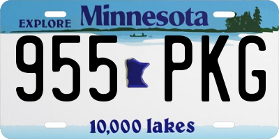 MN license plate 955PKG