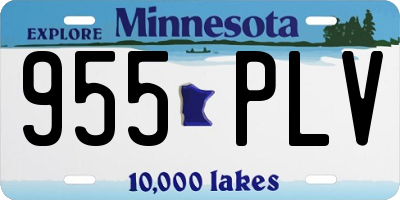 MN license plate 955PLV