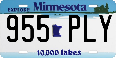 MN license plate 955PLY